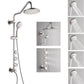 FORNO AcquaSPA System with 9" Rainfall Shower Head, 5-in-1 Handheld Shower and 3 Function Adjustable Body Jet in Brushed Nickel