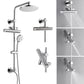 FORNO AcquaFALL Shower System with 9" Rainfall Shower Head, 5-in-1 Handheld Shower and 3 Function Body Jet in Polished Chrome
