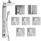 FORNO AcquaSPA Shower Panel with 9" Rainfall Shower Head, 5-in-1 Handheld Shower and 3 Body Jets in Stainless Steel