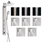 FORNO AcquaSPA Shower Panel with SensoTemp, 9" Rainfall Shower Head, 5-in-1 Handheld Shower and 3 Body Jets in Stainless Steel