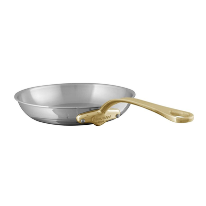 Mauviel 1830 M'COOK B 5-Ply Frying Pan With Brass Handles