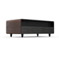 FORNO Evoluto  51" Smart Coffee Table – Dual Fridge Drawers, Bluetooth Audio, Wireless Charging, RGB Light in Black with Wood Accents, FCTFR7006-51WD