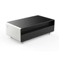 FORNO Evoluto  51" Smart Coffee Table – Dual Fridge Drawers, Bluetooth Audio, Wireless Charging, RGB Light in Black in White, FCTFR7006-51WHT