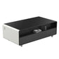 FORNO Evoluto  51" Smart Coffee Table – Dual Fridge Drawers, Bluetooth Audio, Wireless Charging, RGB Light in Black in White, FCTFR7006-51WHT