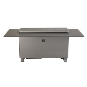 FORNO Elevato Smart Bar Table with 5.2 cu. ft. Fridge/Freezer, Motorized Lift System, Bluetooth Control in Sandstone Black, FBTFR7037-72BLK