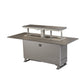 FORNO Elevato Smart Bar Table with 5.2 cu. ft. Fridge/Freezer, Motorized Lift System, Bluetooth Control in Sandstone Black, FBTFR7037-72BLK