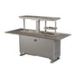 FORNO Elevato Smart Bar Table with 5.2 cu. ft. Fridge/Freezer, Motorized Lift System, Bluetooth Control in Sandstone Black, FBTFR7037-72BLK