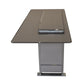 FORNO Elevato Smart Bar Table with 5.2 cu. ft. Fridge/Freezer, Motorized Lift System, Bluetooth Control in Sandstone Black, FBTFR7037-72BLK