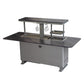FORNO Elevato Smart Bar Table with 5.2 cu. ft. Fridge/Freezer, Motorized Lift System, Bluetooth Control in Midnight Marble, FBTFR7037-72GRY