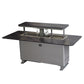 FORNO Elevato Smart Bar Table with 5.2 cu. ft. Fridge/Freezer, Motorized Lift System, Bluetooth Control in Midnight Marble, FBTFR7037-72GRY
