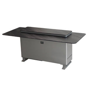 FORNO Elevato Smart Bar Table with 5.2 cu. ft. Fridge/Freezer, Motorized Lift System, Bluetooth Control in Midnight Marble, FBTFR7037-72GRY