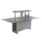 FORNO Cinetico Smart Dining Table with 5.3 cu. ft. Fridge/Freezer, Motorized Lift System, Bluetooth Control in Sandstone Black, FDTFR7044-86BLK