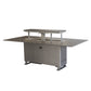 FORNO Cinetico Smart Dining Table with 5.3 cu. ft. Fridge/Freezer, Motorized Lift System, Bluetooth Control in Sandstone Black, FDTFR7044-86BLK