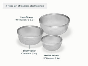 Caraway Stainless Steel Strainer Set
