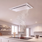 600 CFM White Flush Ceiling Mount Range Hood - VICTORY Sunset