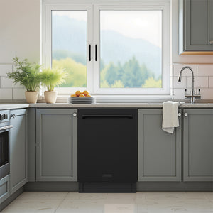 THOR Kitchen 24" Dishwasher in Black, 7 Wash Cycles, 3 Racks, Energy Star, TDW24C7B