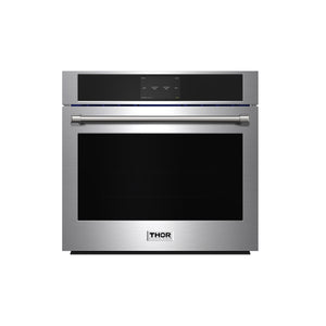 THOR Kitchen 30" 4.8 cu. ft. Professional Electric Single Wall Oven with Air Fry and Self-Clean in Stainless Steel, TEW30ES