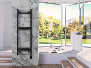 Themis Wall Mounted Electric Towel Warmer in Black