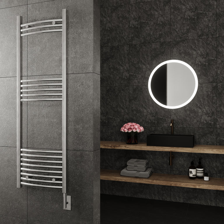 Themis Wall Mounted Electric Towel Warmer in Chrome