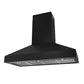 THOR Kitchen 48" 800 CFM Convertible Wall Mount Range Hood in Black Stainless Steel, TRH48PB