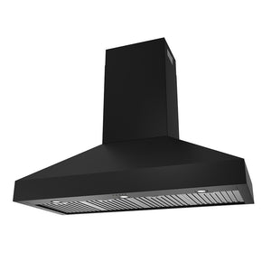 THOR Kitchen 48" 800 CFM Convertible Wall Mount Range Hood in Black Stainless Steel, TRH48PB