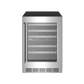 THOR Kitchen 24" 4.9 cu. ft. 46 Bottle Dual Zone Wine Cooler with LED Lights, TWC24UD