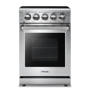 THOR Kitchen Package - 24" Professional Electric Range, Over the Range Microwave, AP-HRE2401-2