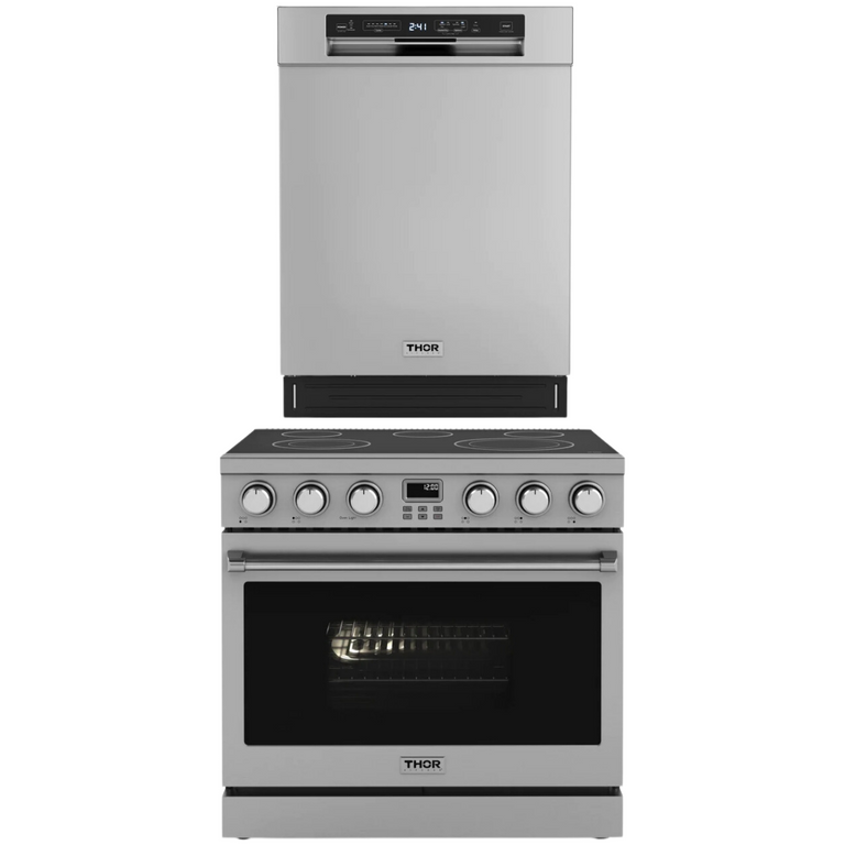 Thor Contemporary Package - 36" Electric Range and Dishwasher, Thor-AP-ARE36-C3
