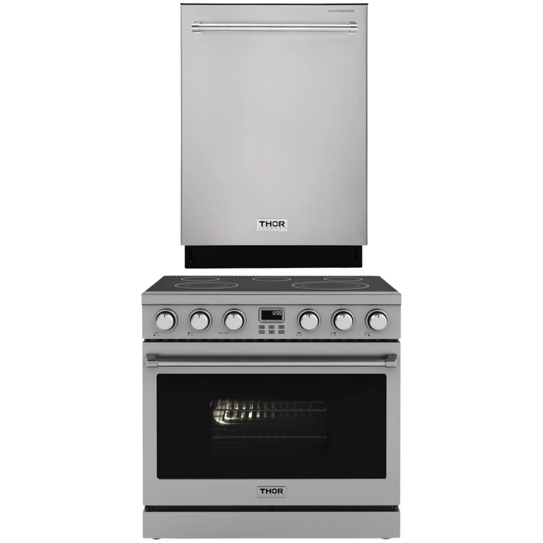 Thor Contemporary Package - 36" Electric Range and Dishwasher, Thor-AP-ARE36-C4