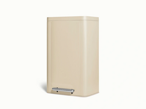 Caraway 45L Rectangular Step Trash Can in Cream