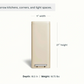 Caraway 45L Slim Step Trash Can in Cream