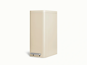Caraway 45L Slim Step Trash Can in Cream