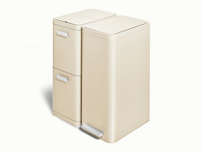 Caraway Trash & Recycling Duo (Slim) in Cream