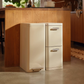 Caraway 45L Slim Step Trash Can in Cream