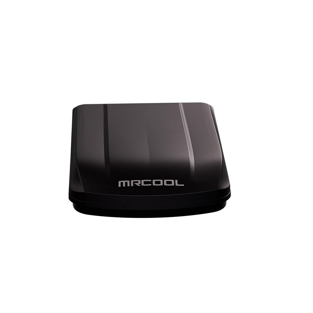 MRCOOL TravelCool 15,000 BTU RV heat pump, black - front view