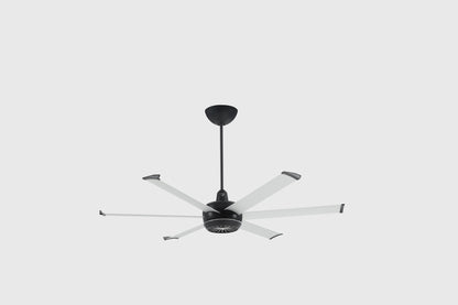 Big Ass Fans 60" Turbo6 Ceiling Fan with Brushed Silver Blades and Black Finish