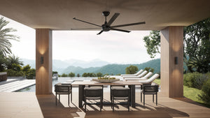 Big Ass Fans 84" Turbo6 Ceiling Fan with Black Blades and Finish