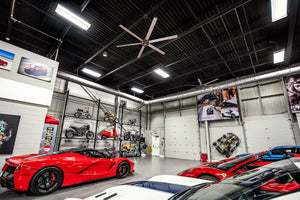 Big Ass Fans 84" Turbo6 Ceiling Fan with Brushed Silver Blades and Black Finish