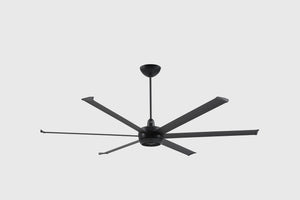 Big Ass Fans 84" Turbo6 Ceiling Fan with Black Blades and Finish