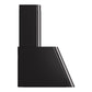 ILVE Nostalgie II 30-Inch Chimney Wall-Mount Ducted Range Hood, 600 CFM, Glossy Black, UAG30BK