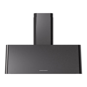 ILVE Nostalgie II 36-Inch Chimney Wall-Mount Ducted Range Hood, 600 CFM, Glossy Black, UAG36BK