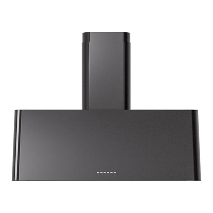 ILVE Nostalgie II 36-Inch Chimney Wall-Mount Ducted Range Hood, 600 CFM, Glossy Black, UAG36BK