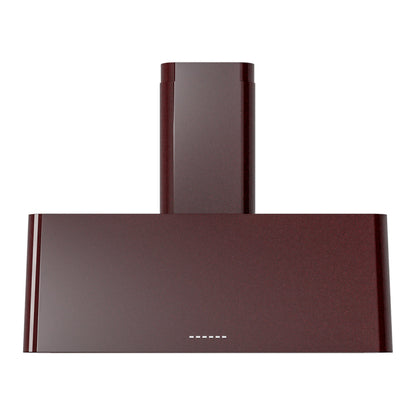ILVE Nostalgie II 36-Inch Chimney Wall-Mount Ducted Range Hood, 600 CFM, Burgundy, UAG36BU