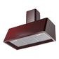 ILVE Nostalgie II 36-Inch Chimney Wall-Mount Ducted Range Hood, 600 CFM, Burgundy, UAG36BU
