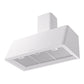 ILVE Nostalgie II 36-Inch Chimney Wall-Mount Ducted Range Hood, 600 CFM, White, UAG36WH