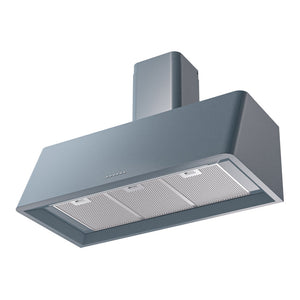 ILVE Nostalgie II 40-Inch Chimney Wall-Mount Ducted Range Hood, 600 CFM, Blue Grey, UAG40BG