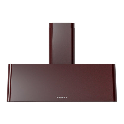ILVE Nostalgie II 40-Inch Chimney Wall-Mount Ducted Range Hood, 600 CFM, Burgundy, UAG40BU
