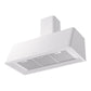 ILVE Nostalgie II 40-Inch Chimney Wall-Mount Ducted Range Hood, 600 CFM, White, UAG40WH
