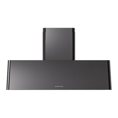 ILVE Nostalgie II 48-Inch Chimney Wall-Mount Ducted Range Hood, 850 CFM, Glossy Black, UAG48BK