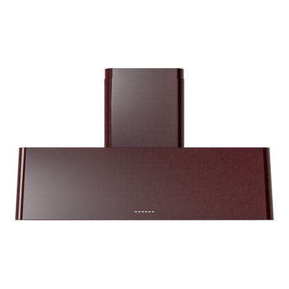 ILVE Nostalgie II 48-Inch Chimney Wall-Mount Ducted Range Hood, 850 CFM, Burgundy, UAG48BU
